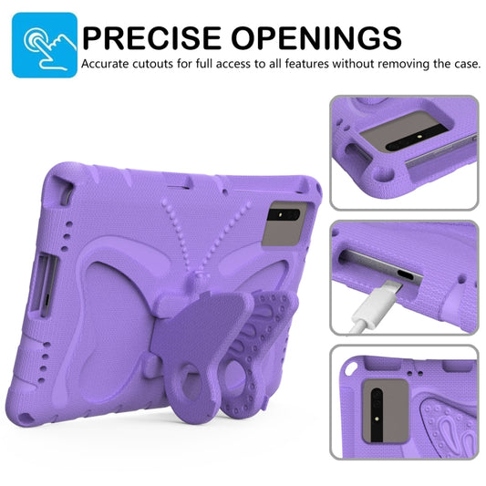 For Huawei MatePad SE 11 2024 Butterfly Bracket EVA Shockproof Tablet Case(Light Purple) by buy2fix