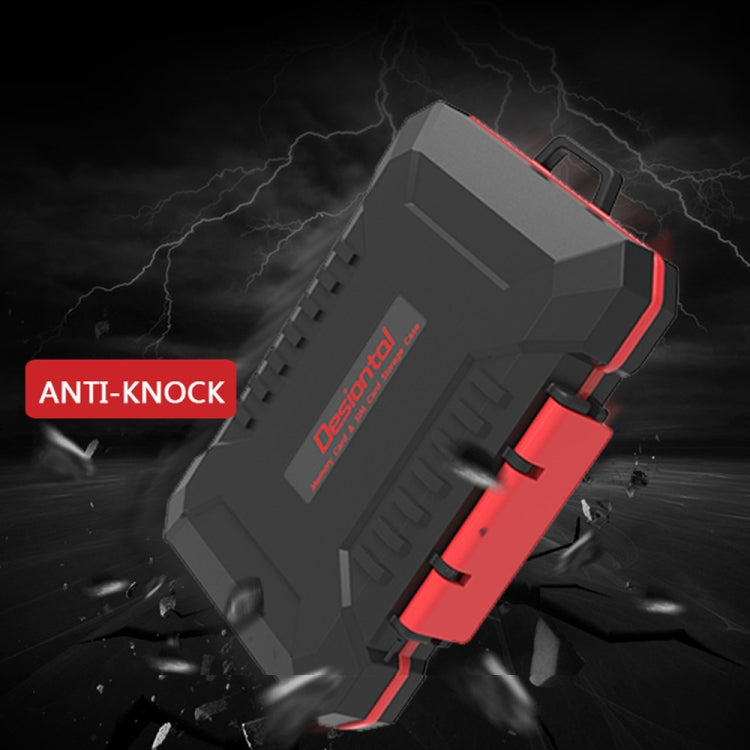 Desiontal SD / TF / XQD / CF / SIM / TF Storage Card Memory Card Organizer Outdoor Portable Waterproof Box by buy2fix