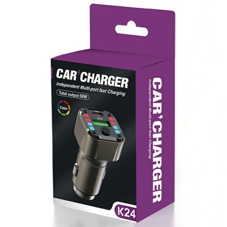 K24 Dual Ports Car Charging Adapter Car Charger PD 30W QC 3.0 Super Charger by buy2fix