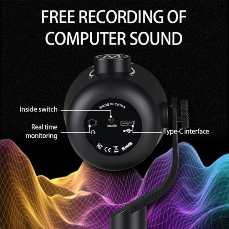 PDO-20 USB Gaming Desktop Microphone Noise Reduction Condenser Microphone(White) by buy2fix