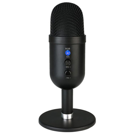 MU2000 Professional Desktop Cardioid Condenser Microphone With RGB Light by buy2fix