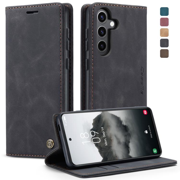 For Samsung Galaxy S24 FE 5G CaseMe 013 Multifunctional Horizontal Flip Leather Phone Case(Black) - Galaxy S24 FE 5G Cases by CaseMe | Online Shopping UK | buy2fix