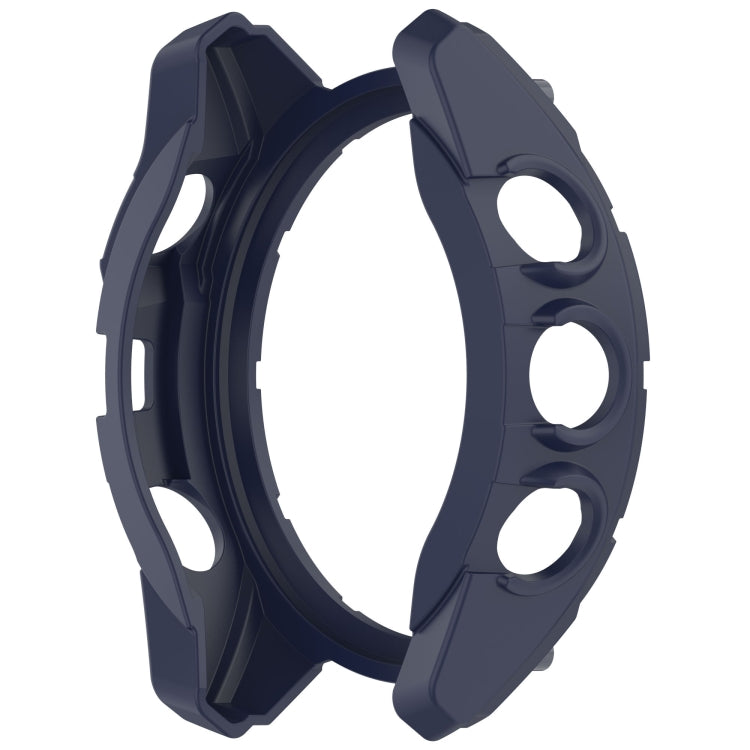 For Garmin Fenix 8 AMOLED 47mm Armor Hollow TPU Half Coverage Watch Protective Case(Midnight Blue) - Watch Cases by buy2fix | Online Shopping UK | buy2fix
