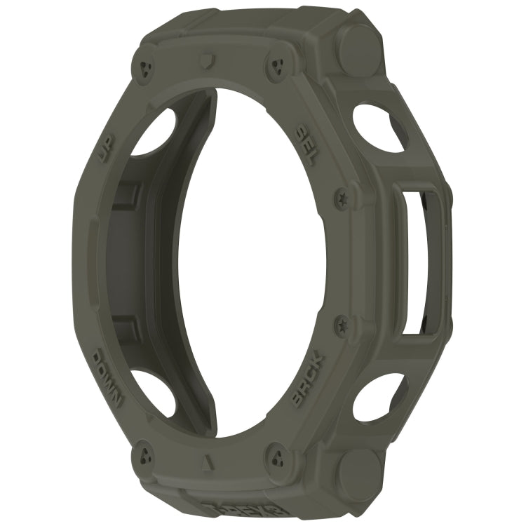 For Amazfit T-Rex3 Armor Hollow TPU Half Coverage Watch Case(Juugle Green) - Watch Cases by buy2fix | Online Shopping UK | buy2fix