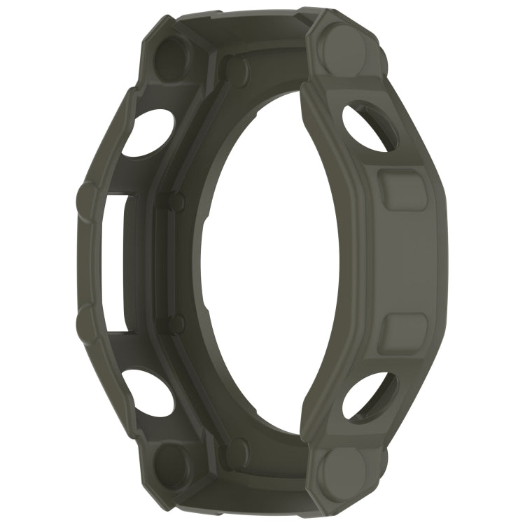 For Amazfit T-Rex3 Armor Hollow TPU Half Coverage Watch Case(Juugle Green) - Watch Cases by buy2fix | Online Shopping UK | buy2fix