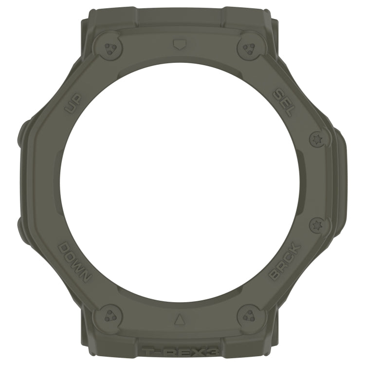For Amazfit T-Rex3 Armor Hollow TPU Half Coverage Watch Case(Juugle Green) - Watch Cases by buy2fix | Online Shopping UK | buy2fix