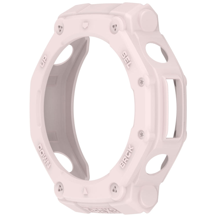 For Amazfit T-Rex3 Armor Hollow TPU Half Coverage Watch Case(Light Pink) - Watch Cases by buy2fix | Online Shopping UK | buy2fix