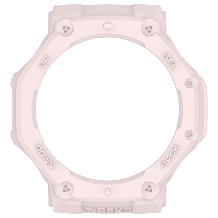For Amazfit T-Rex3 Armor Hollow TPU Half Coverage Watch Case(Light Pink) - Watch Cases by buy2fix | Online Shopping UK | buy2fix