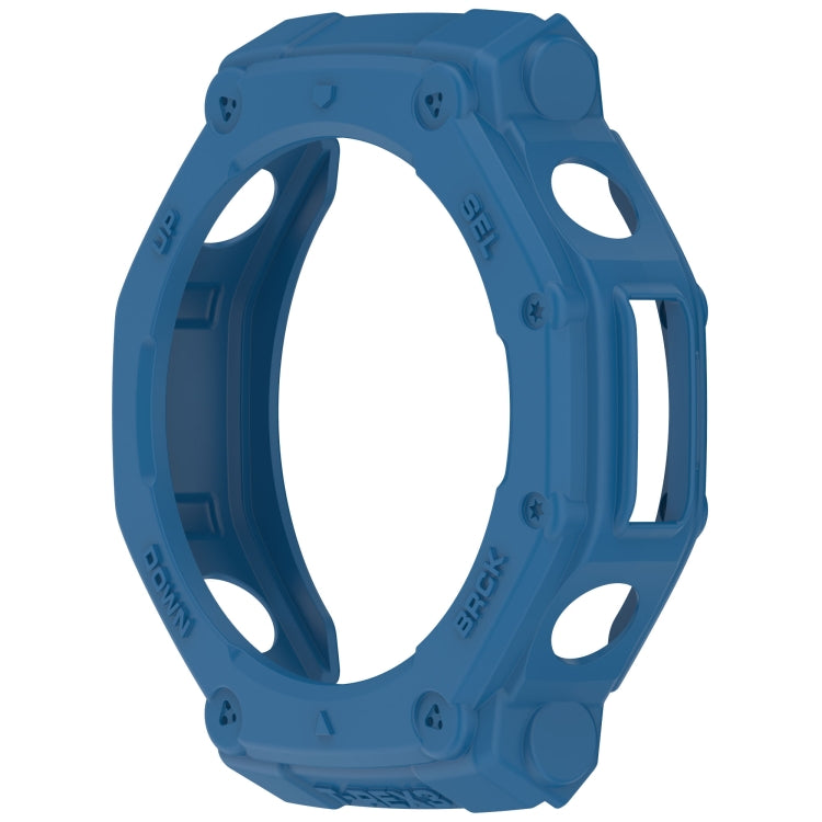 For Amazfit T-Rex3 Armor Hollow TPU Half Coverage Watch Case(Dark Blue) - Watch Cases by buy2fix | Online Shopping UK | buy2fix