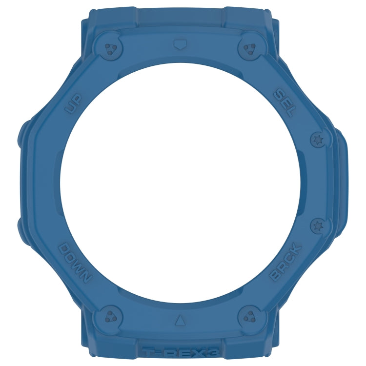 For Amazfit T-Rex3 Armor Hollow TPU Half Coverage Watch Case(Dark Blue) - Watch Cases by buy2fix | Online Shopping UK | buy2fix