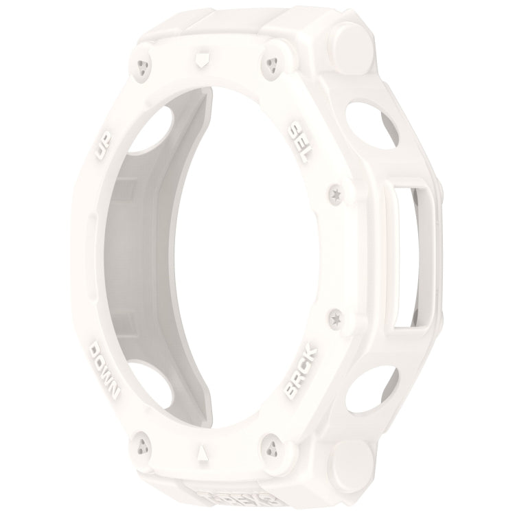 For Amazfit T-Rex3 Armor Hollow TPU Half Coverage Watch Case(Ivory White) - Watch Cases by buy2fix | Online Shopping UK | buy2fix