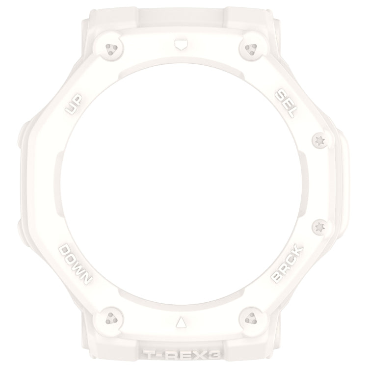 For Amazfit T-Rex3 Armor Hollow TPU Half Coverage Watch Case(Ivory White) - Watch Cases by buy2fix | Online Shopping UK | buy2fix