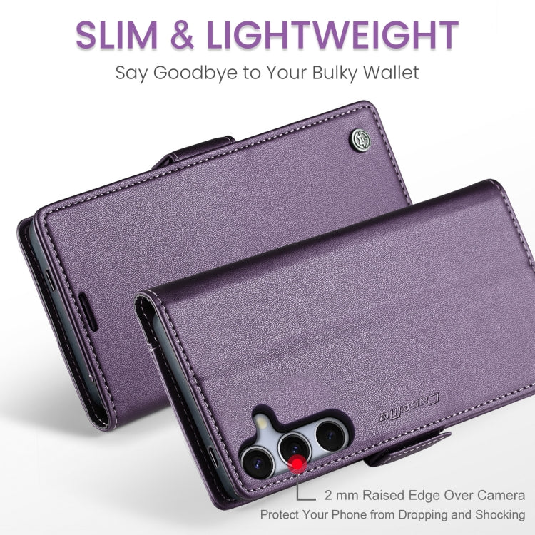 For Samsung Galaxy S25+ 5G CaseMe 023 Butterfly Buckle Litchi Texture RFID Anti-theft Leather Phone Case(Purple) - Galaxy S25+ 5G Cases by CaseMe | Online Shopping UK | buy2fix
