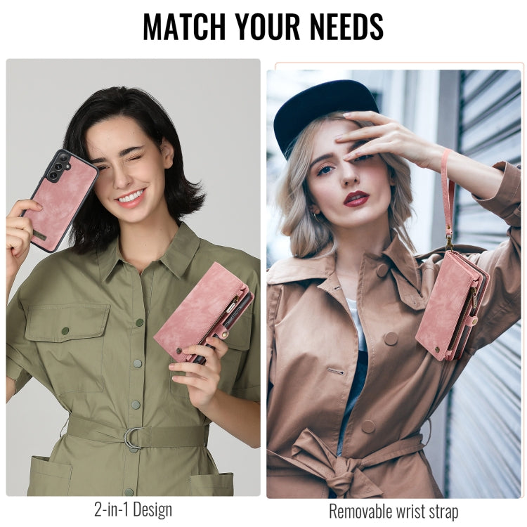 For Samsung Galaxy S24 FE 5G CaseMe 008 Detachable Multifunctional Leather Phone Case(Pink) by CaseMe