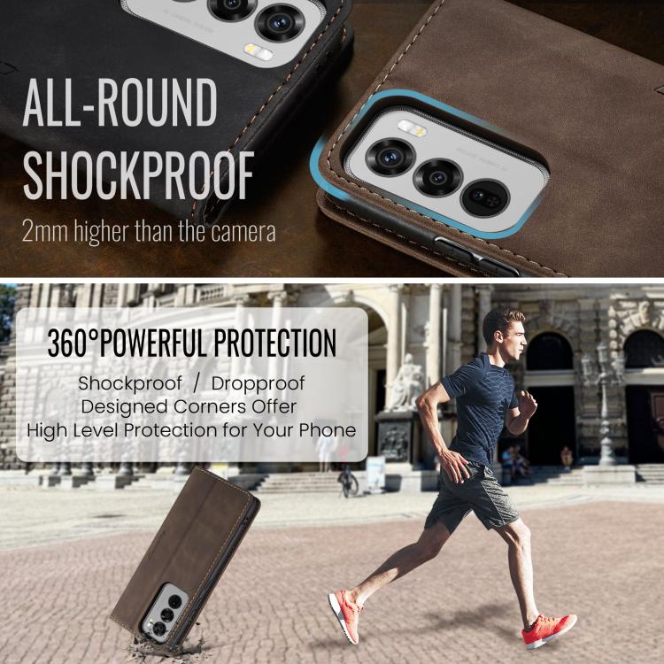 For OPPO Reno12 5G Global CaseMe 013 Multifunctional Horizontal Flip Leather Phone Case(Coffee) - OPPO Cases by CaseMe | Online Shopping UK | buy2fix