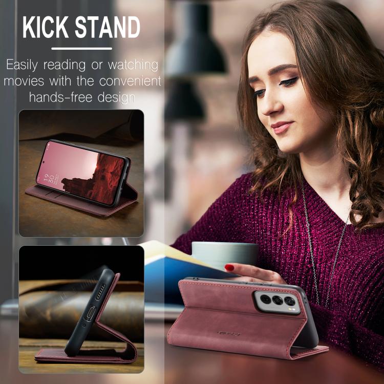For OPPO Reno12 5G Global CaseMe 013 Multifunctional Horizontal Flip Leather Phone Case(Red) - OPPO Cases by CaseMe | Online Shopping UK | buy2fix