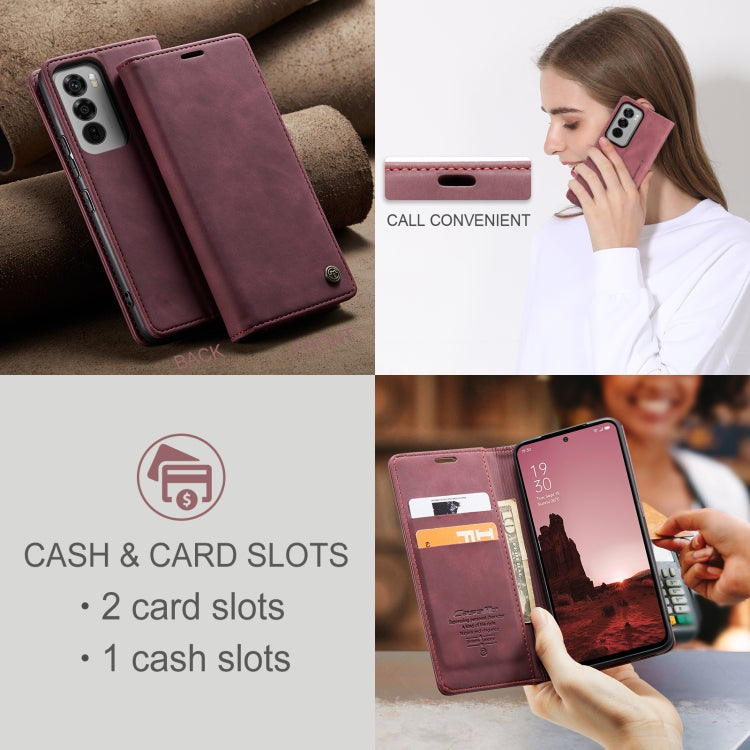 For OPPO Reno12 5G Global CaseMe 013 Multifunctional Horizontal Flip Leather Phone Case(Red) - OPPO Cases by CaseMe | Online Shopping UK | buy2fix