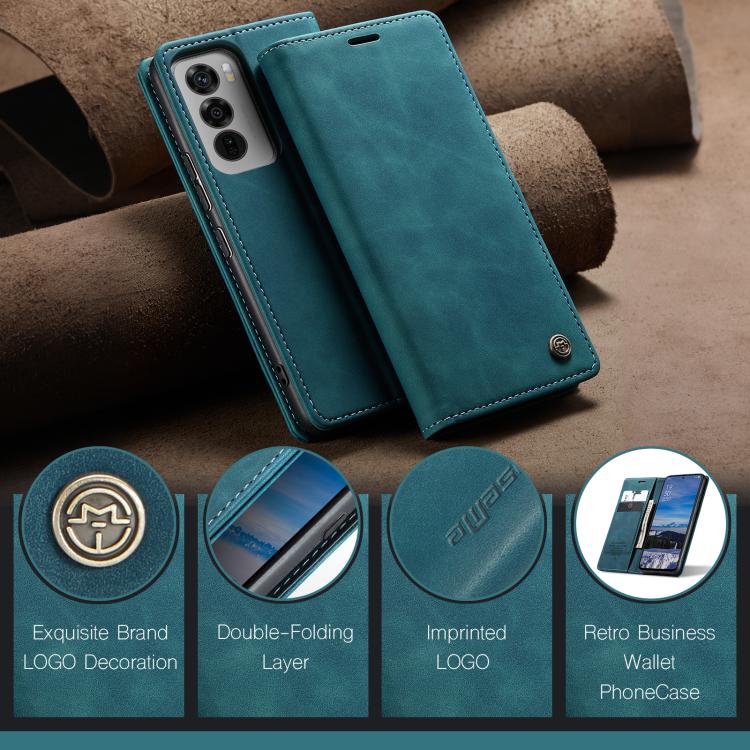 For OPPO Reno12 5G Global CaseMe 013 Multifunctional Horizontal Flip Leather Phone Case(Blue) - OPPO Cases by CaseMe | Online Shopping UK | buy2fix