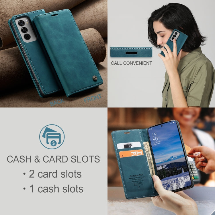 For OPPO Reno12 5G Global CaseMe 013 Multifunctional Horizontal Flip Leather Phone Case(Blue) - OPPO Cases by CaseMe | Online Shopping UK | buy2fix