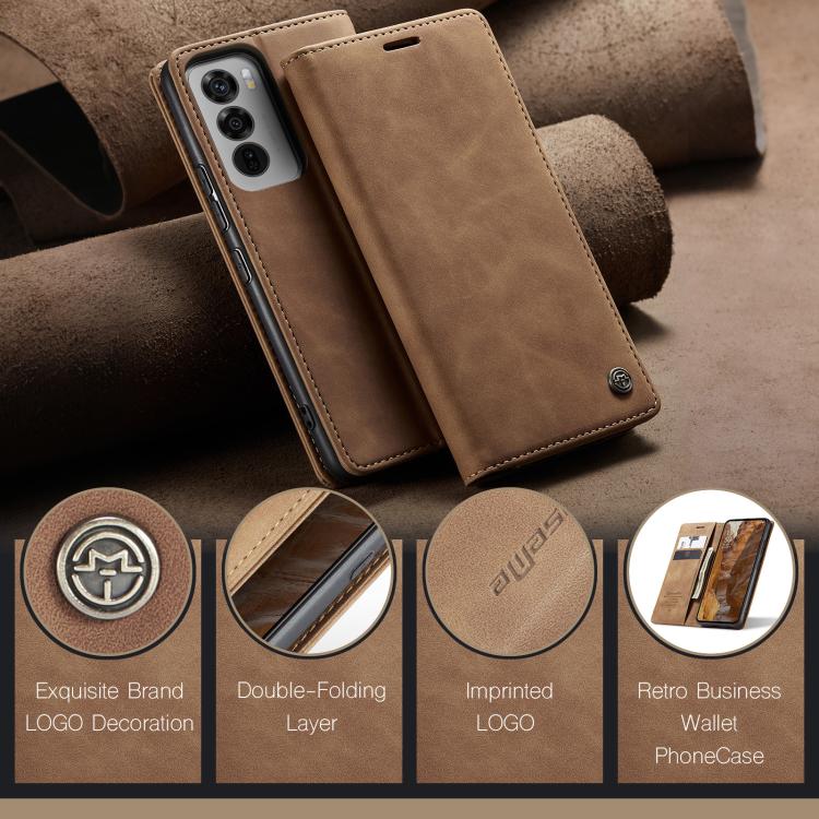 For OPPO Reno12 Pro 5G Global CaseMe 013 Multifunctional Horizontal Flip Leather Phone Case(Brown) - OPPO Cases by CaseMe | Online Shopping UK | buy2fix