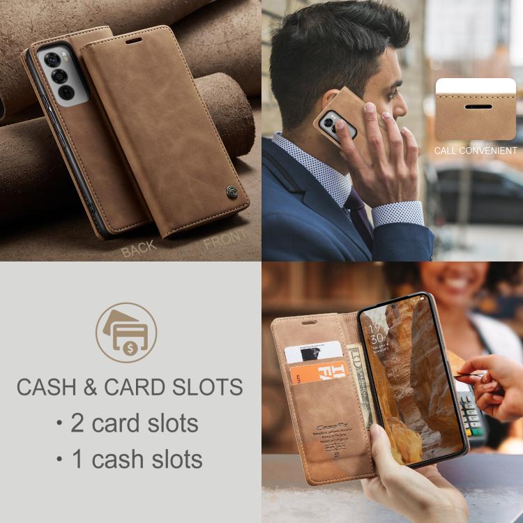 For OPPO Reno12 Pro 5G Global CaseMe 013 Multifunctional Horizontal Flip Leather Phone Case(Brown) - OPPO Cases by CaseMe | Online Shopping UK | buy2fix