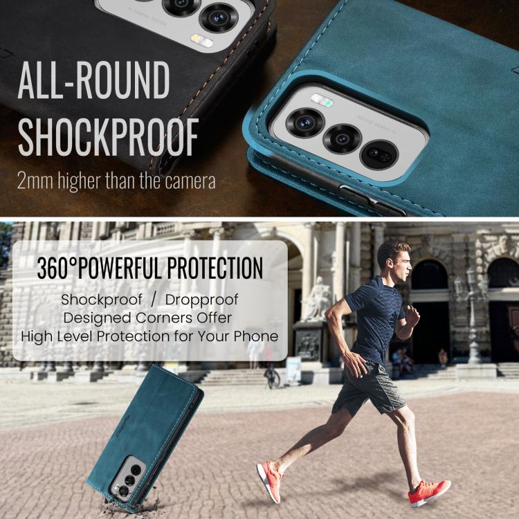 For OPPO Reno12 Pro 5G Global CaseMe 013 Multifunctional Horizontal Flip Leather Phone Case(Blue) - OPPO Cases by CaseMe | Online Shopping UK | buy2fix