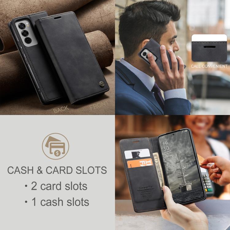 For OPPO Reno12 Pro 5G Global CaseMe 013 Multifunctional Horizontal Flip Leather Phone Case(Black) - OPPO Cases by CaseMe | Online Shopping UK | buy2fix