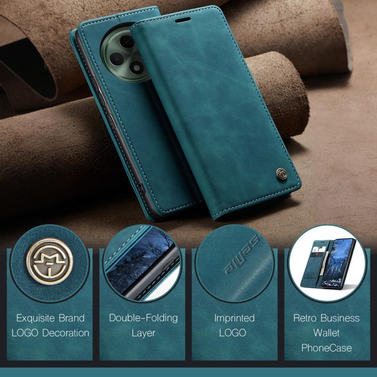 For OPPO Reno12 F /12 FS 5G CaseMe 013 Multifunctional Horizontal Flip Leather Phone Case(Blue) - OPPO Cases by CaseMe | Online Shopping UK | buy2fix