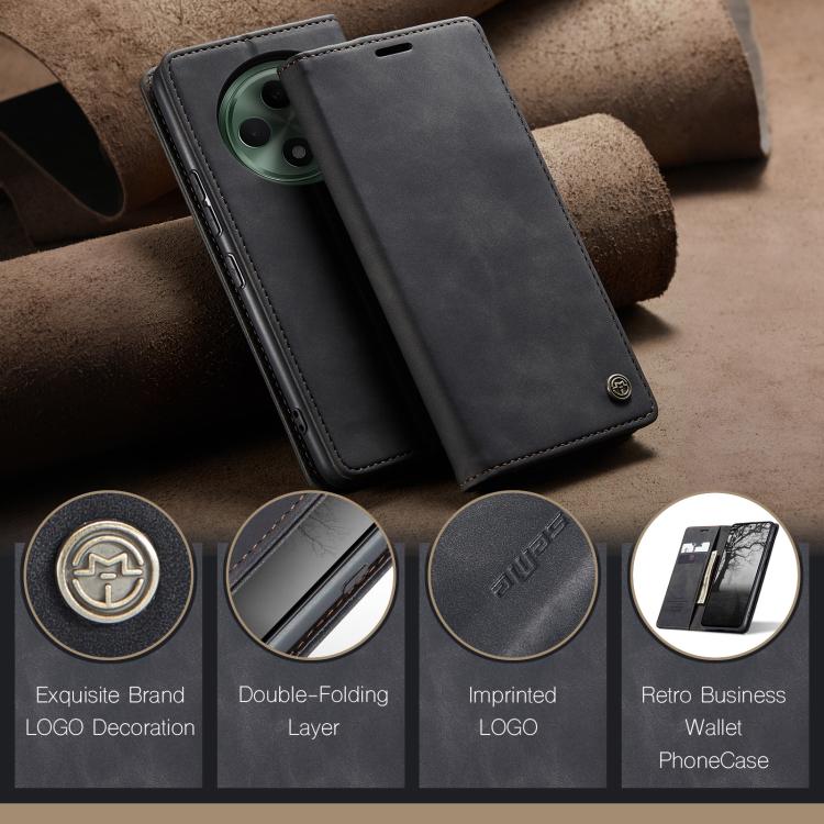 For OPPO Reno12 F /12 FS 5G CaseMe 013 Multifunctional Horizontal Flip Leather Phone Case(Black) - OPPO Cases by CaseMe | Online Shopping UK | buy2fix