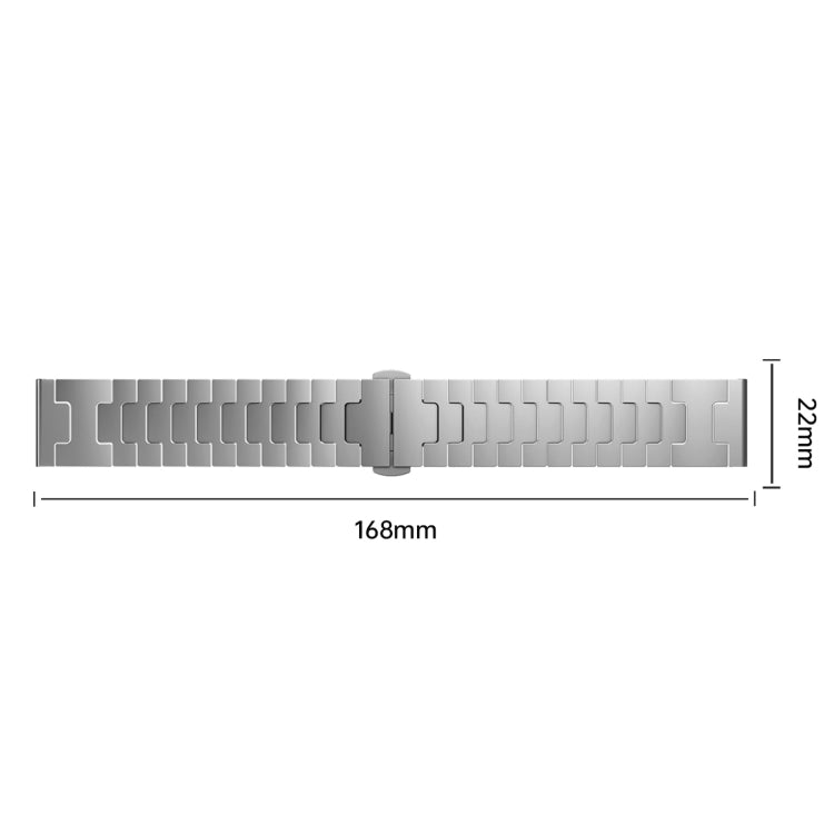 For Huawei Watch Ultimate Titanium Alloy 22mm Metal Watch Band(Black) - Watch Bands by buy2fix | Online Shopping UK | buy2fix