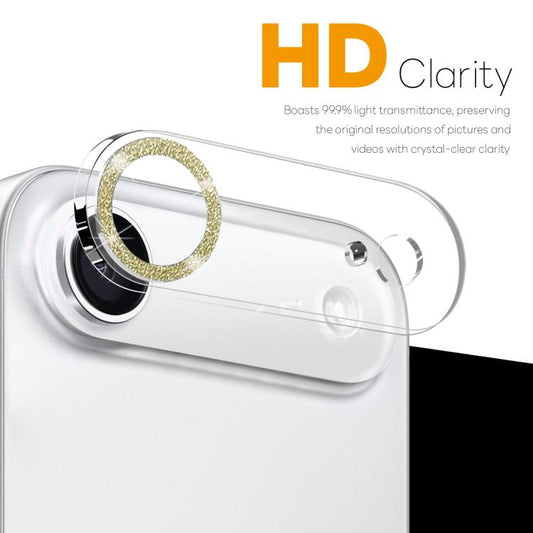 For iPhone Air NORTHJO Camera Lens Protector Glitter Ring 3D Tempered Glass Film(Gold) - iPhone Air Tempered Glass by NORTHJO | Online Shopping UK | buy2fix