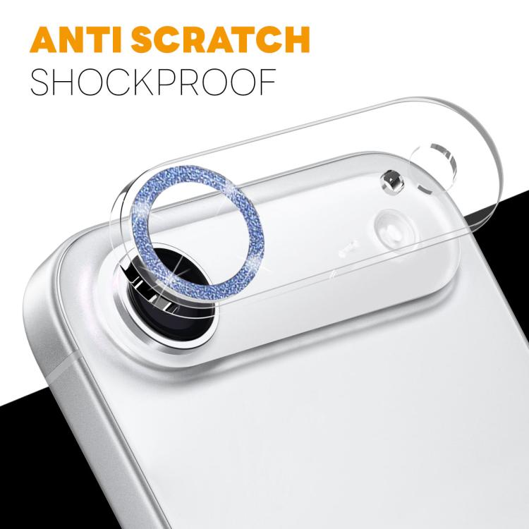 For iPhone Air NORTHJO Camera Lens Protector Glitter Ring 3D Tempered Glass Film(Blue) - iPhone Air Tempered Glass by NORTHJO | Online Shopping UK | buy2fix