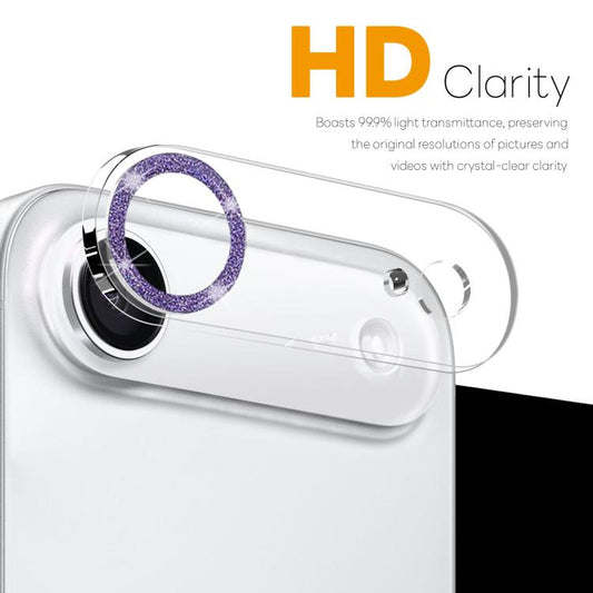 For iPhone Air NORTHJO Camera Lens Protector Glitter Ring 3D Tempered Glass Film(Purple) - iPhone Air Tempered Glass by NORTHJO | Online Shopping UK | buy2fix