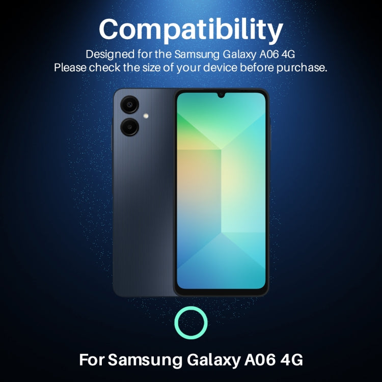For Samsung Galaxy A06 4G NORTHJO Camera Lens Protector CD Metal Ring Tempered Glass Film(Black) - Galaxy Tempered Glass by NORTHJO | Online Shopping UK | buy2fix