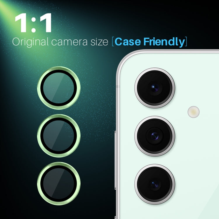 For Samsung Galaxy S24 FE 5G NORTHJO Camera Lens Protector CD Metal Ring Tempered Glass Film(Green) - Galaxy S24 FE 5G Tempered Glass by NORTHJO | Online Shopping UK | buy2fix