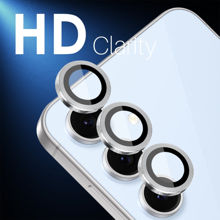 For Samsung Galaxy S24 FE 5G NORTHJO Camera Lens Protector CD Metal Ring Tempered Glass Film(Silver) - Galaxy S24 FE 5G Tempered Glass by NORTHJO | Online Shopping UK | buy2fix