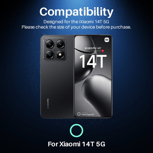 For Xiaomi 14T 5G NORTHJO Camera Lens Protector CD Metal Ring Tempered Glass Film(Black) - by NORTHJO | Online Shopping UK | buy2fix