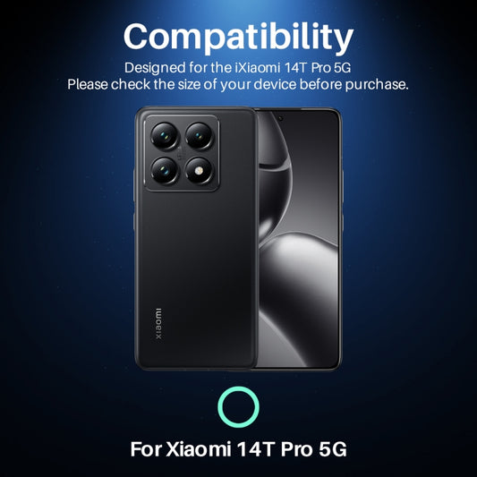 For Xiaomi 14T Pro 5G NORTHJO Camera Lens Protector CD Metal Ring Tempered Glass Film(Black) - by NORTHJO | Online Shopping UK | buy2fix