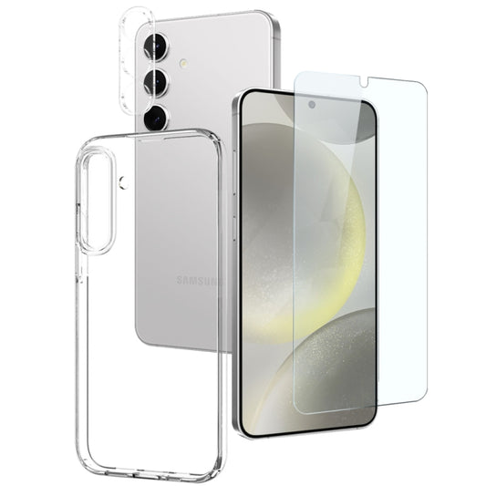 For Samsung Galaxy S24+ 5G NORTHJO TPU Case with Screen and Lens Film, Support Fingerprint Unlock(Transparent) - Galaxy S24+ 5G Cases by NORTHJO | Online Shopping UK | buy2fix