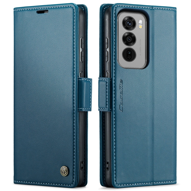 For OPPO Reno12 5G Global CaseMe 023 Butterfly Buckle Litchi Texture RFID Anti-theft Leather Phone Case(Blue) - OPPO Cases by CaseMe | Online Shopping UK | buy2fix