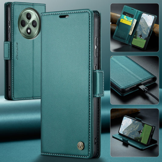 For OPPO Reno12 F /12 FS 5G CaseMe 023 Butterfly Buckle Litchi Texture RFID Anti-theft Leather Phone Case(Green) - OPPO Cases by CaseMe | Online Shopping UK | buy2fix