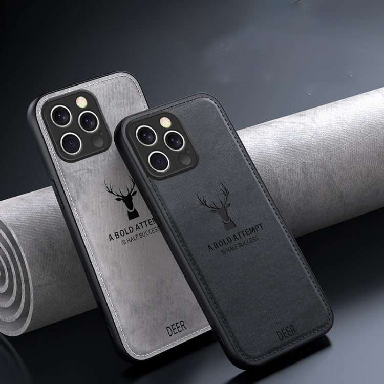 For iPhone 16 Pro Max Deer Head Cloth Skin All-inclusive Phone Case(Red) by buy2fix