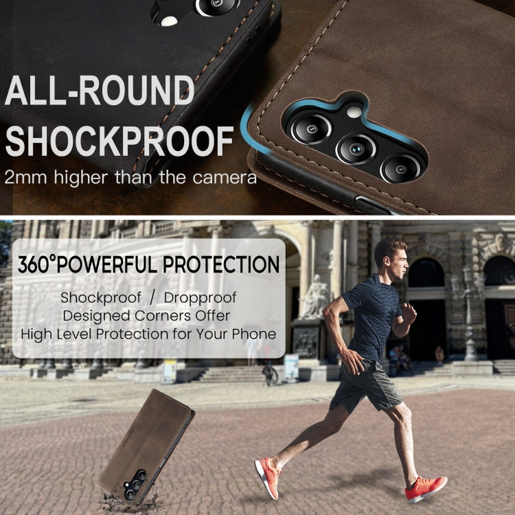 For Samsung Galaxy A16 5G CaseMe 013 Multifunctional Horizontal Flip Leather Phone Case(Coffee) by CaseMe