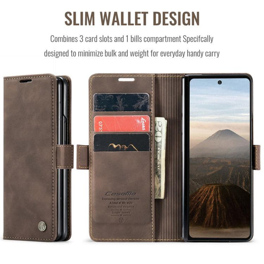 For Samsung Galaxy Z Fold7 CaseMe 013 Multifunctional Horizontal Flip Leather Phone Case(Coffee) - Galaxy Z Fold7 5G Cases by CaseMe | Online Shopping UK | buy2fix