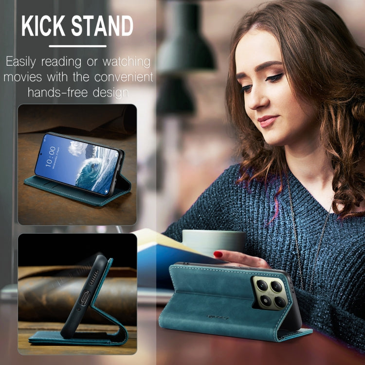 For Xiaomi 14T CaseMe 013 Multifunctional Horizontal Flip Leather Phone Case(Blue) - Xiaomi Cases by CaseMe | Online Shopping UK | buy2fix