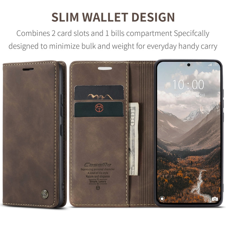 For Xiaomi 14T CaseMe 013 Multifunctional Horizontal Flip Leather Phone Case(Coffee) - Xiaomi Cases by CaseMe | Online Shopping UK | buy2fix