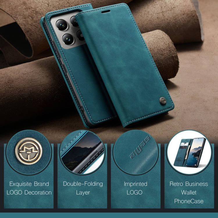 For Xiaomi 14T Pro CaseMe 013 Multifunctional Horizontal Flip Leather Phone Case(Blue) - Xiaomi Cases by CaseMe | Online Shopping UK | buy2fix