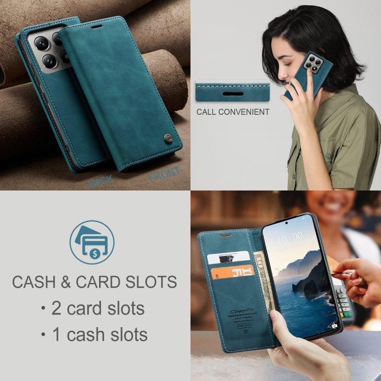 For Xiaomi 14T Pro CaseMe 013 Multifunctional Horizontal Flip Leather Phone Case(Blue) - Xiaomi Cases by CaseMe | Online Shopping UK | buy2fix