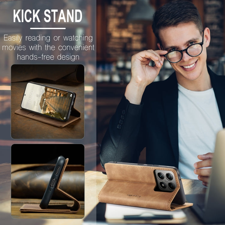 For Xiaomi 14T Pro CaseMe 013 Multifunctional Horizontal Flip Leather Phone Case(Brown) - Xiaomi Cases by CaseMe | Online Shopping UK | buy2fix