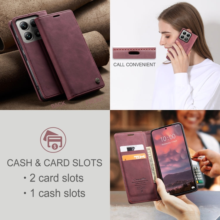 For Xiaomi 14T Pro CaseMe 013 Multifunctional Horizontal Flip Leather Phone Case(Red) - Xiaomi Cases by CaseMe | Online Shopping UK | buy2fix